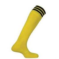 prostar mercury 3 stripe football socks yellow black