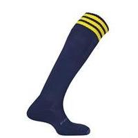 prostar mercury 3 stripe football socks navy yellow