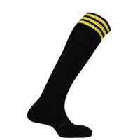 prostar mercury 3 stripe football socks black yellow