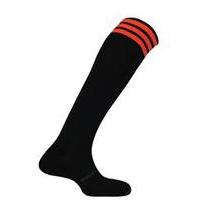 prostar mercury 3 stripe football socks black orange