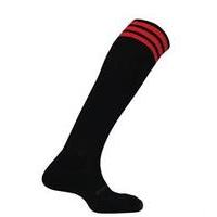 prostar mercury 3 stripe football socks black red