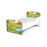 PriceRightHome Dinosaur Toddler Bed plus Deluxe Foam Mattress