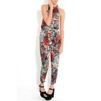 Print Halterneck Jumpsuit