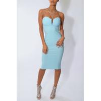 PRE ORDER Cornflower Blue Cross Strap Midi Dress