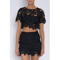 Pre Order Jessica Wright Wears Black Crochet Crop Top
