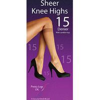 pretty legs 15 denier knee highs 2 pair pack