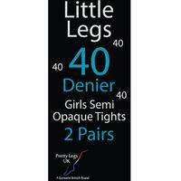 pretty legs 40 denier girls opaque tights 2 pair pack