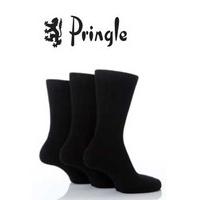 Pringle Mens Cotton Rich Black Socks 8 Pair Pack