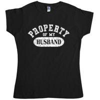 property of my husband womens t shirt