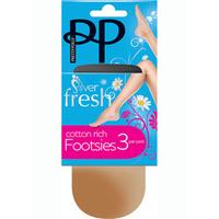 pretty polly silver fresh footsie 2 pair pack