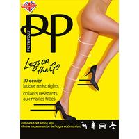 pretty polly legs on the go 10 denier ladder resist tights