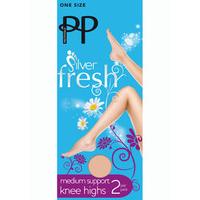 Pretty Polly Silver Fresh Medium Support Knee High (2PP)