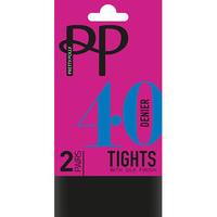 Pretty Polly 40 Denier Opaque Tights With Silk Finish (2PP)