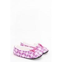 Printed Faux Fur Lined Slippers