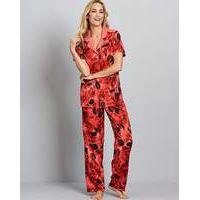 pretty secrets printed satin pyjama set