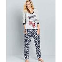 pretty secrets snow pyjama set