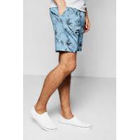 Print Jersey Shorts - blue