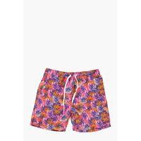 Print Swim Shorts - coral