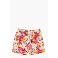 Print Swim Shorts - beige