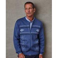 Premier Man Jacquard Zipper Cardigan