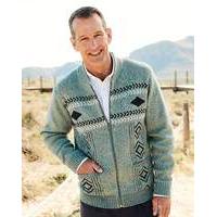 Premier Man Jacquard Zipper Cardigan