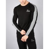 Pro-Fit Black & Grey Long Sleeved Gym Top / Black : XLarge