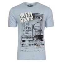 print t shirt in misty blue south shore
