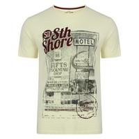 Print T-Shirt in Pale Yellow  South Shore