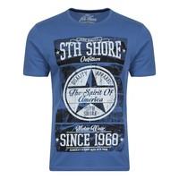 print t shirt in federal blue south shore