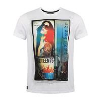 Printed Cotton white t-shirt - Dissident