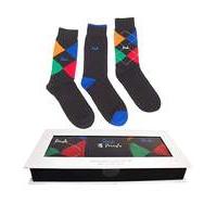 Pringle Pack of 3 Argyle Socks Gift Box