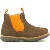 primigi 6045 ankle boots kid brown boyss childrens mid boots in brown