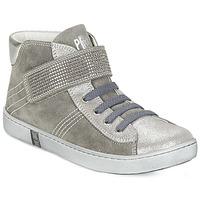 primigi nana1 girlss childrens shoes high top trainers in grey