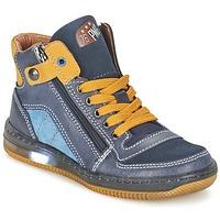 primigi adam e boyss childrens shoes high top trainers in blue