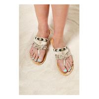 pretty hot and tempting flip flops beadwork flip flops brown