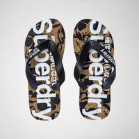 printed cork flip flop