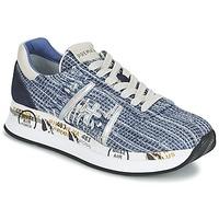 Premiata White CONNY women\'s Shoes (Trainers) in blue