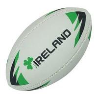 Precision Training Ireland Mini Rugby Ball - White/Green