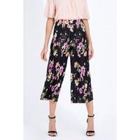 PRINTED PLISSE CULOTTE TROUSER