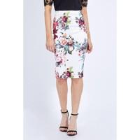 PRETTY PRINTED SCUBA MIDI SKIRT