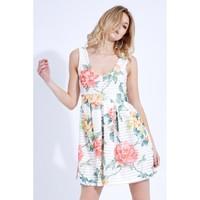 PRINTED LINEAR SKATER DRESS