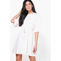 premium fabric skater dress blush