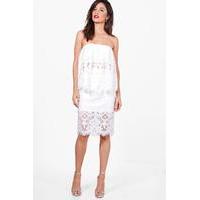 Premium Scallop Lace Top & Skirt Co-ord - ivory