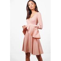 Premium Lola Rib Wrap Dress - rose