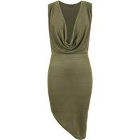 Priya Cowl Neck Party Dress - Green