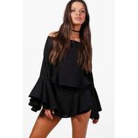 Premium Woven Skort - black