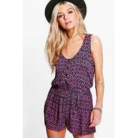 printed playsuit navy