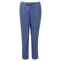 Printed Linen Crop Trouser (Navy Geo / 20)