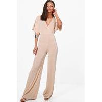 Preya Premium Fabric Wide Leg Jumpsuit - champagne