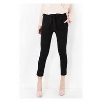 Prini Black Tie Waist Paperbag Trousers